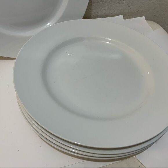 Pier 1 imports luminous White porcelain  dinner Plate 11” (Set of 5) G6 - Picture 4 of 7